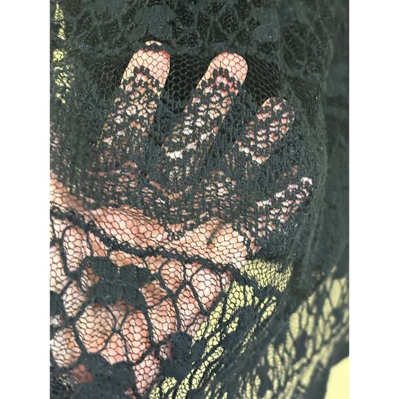 Black lace maxi skirt, whimsigoth, mystical, romantic, renaissance, bohemian - Picture 4 of 6